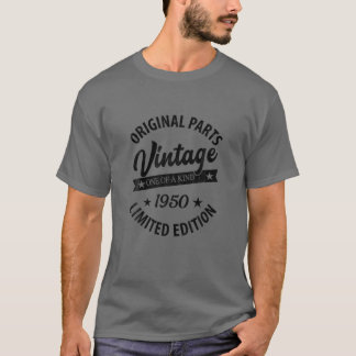 Vintage geboren in 1950 Retro Classic Birthday Gif T-shirt