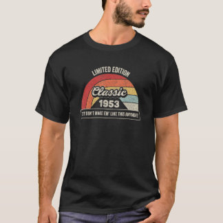 Vintage geboren in 1953 69e verjaardag 69 jaar oud t-shirt