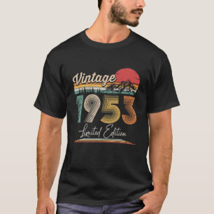 Vintage geboren in 1953 geboortejaar huwelijksfees t-shirt
