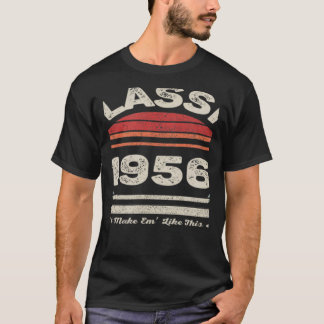 Vintage geboren in 1956 66e verjaardag 66 t-shirt
