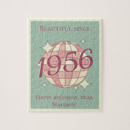 Vintage geboren in 1956 70ste verjaardag cadeau le legpuzzel