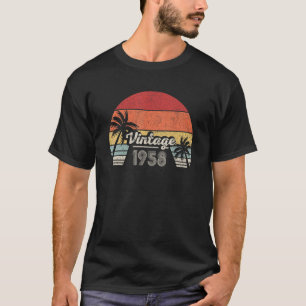 Vintage geboren in 1958 64e verjaardag 64 jaar oud t-shirt