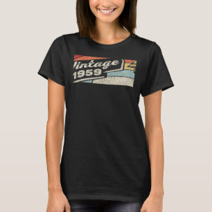 Vintage geboren in 1959 63e verjaardag 63 jaar oud t-shirt