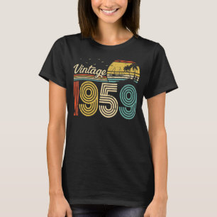 Vintage geboren in 1959 64 jaar oud Retro 64e gebo T-shirt