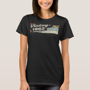 Vintage geboren in 1962 60e verjaardag 60 jaar oud t-shirt