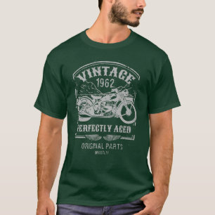 Vintage geboren in 1962 motorfiets, rijders Cla T-shirt