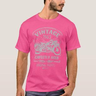 Vintage geboren in 1963 motorfiets, rijders Cla T-shirt