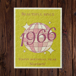 Vintage geboren in 1966 59e 60e verjaardag legpuzzel