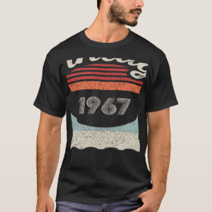 Vintage geboren in 1967 55e verjaardag 55 jaar oud t-shirt