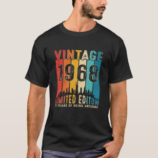 Vintage geboren in 1968 53e verjaardag 53 jaar oud t-shirt