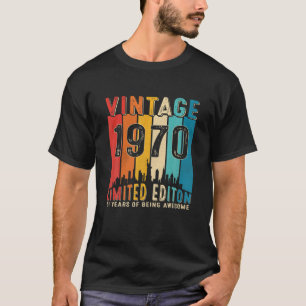 Vintage geboren in 1970 51ste verjaardag 51 jaar o t-shirt