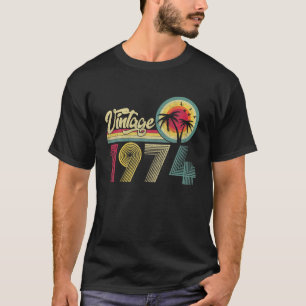 Vintage Geboren in 1974 50e Verjaardag Cadeaus 50 T-shirt