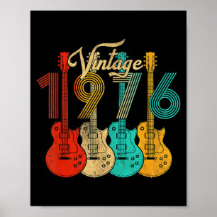 Vintage Geboren in 1976 50ste verjaardag 50 jaar o Poster