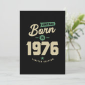 Vintage geboren in 1976 bedankkaart (Staand voorkant)
