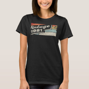 Vintage geboren in 1981 41e verjaardag 41 jaar oud t-shirt