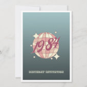 Vintage geboren in 1984 verjaardagsfeestje kaart (Achterkant)