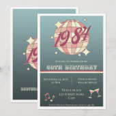 Vintage geboren in 1984 verjaardagsfeestje kaart (Voorkant / Achterkant)