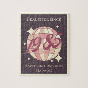 Vintage geboren in 1985 40ste 39ste verjaardag legpuzzel