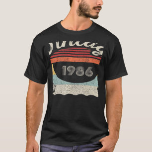 Vintage geboren in 1986 36e verjaardag 36 jaar oud t-shirt