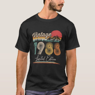 Vintage geboren in 1988 geboortejaar huwelijksfees t-shirt