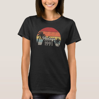 Vintage geboren in 1991 31e verjaardag 31 jaar oud t-shirt