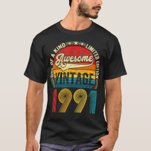 Vintage geboren in 1991 Verjaardag Mannen Vrouwen T-shirt