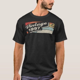 Vintage geboren in 1997 25e verjaardag 25 jaar oud t-shirt