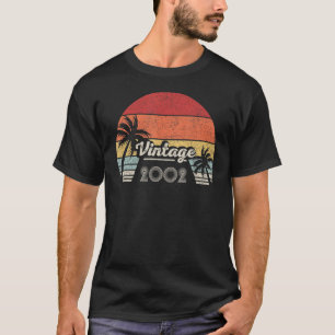 Vintage geboren in 2002 20e verjaardag 20 jaar t-shirt