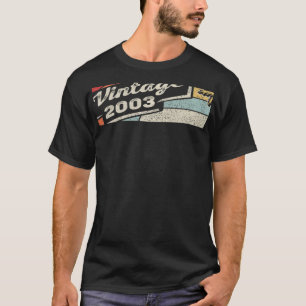 Vintage geboren in 2003 19e verjaardag 19 jaar oud t-shirt