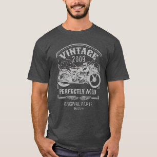 Vintage geboren in 2009 motorfiets, rijders Cla T-shirt