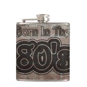 Vintage geboren in de jaren 80 heupfles