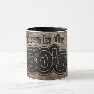 Vintage geboren in de jaren 80 mok