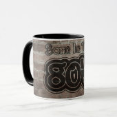 Vintage geboren in de jaren 80 mok (Voorkant links)