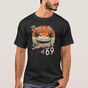 Vintage geboren in de zomer van 1969 Retro Birthda T-shirt