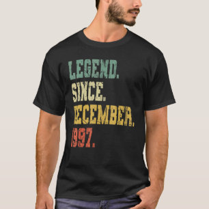 Vintage geboren in december 1997 Mannen Vrouwen 25 T-shirt