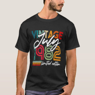Vintage geboren in juli 1982 t-shirt
