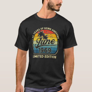 Vintage geboren in juni 1969 Retro 52 jaar oud 52 T-shirt