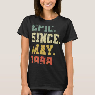 Vintage geboren in mei 1998 Vrouwen Mannen 25 jaar T-shirt