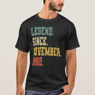 Vintage geboren in november 1982 Mannen Vrouwen 40 T-shirt