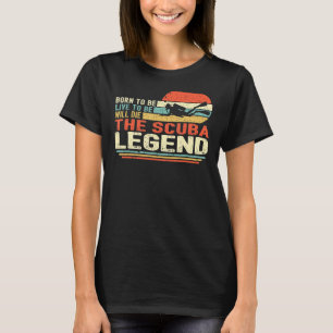 Vintage geboren om levend te worden zal sterven de t-shirt