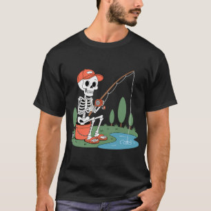 Vintage Geboren Om Te Gaan Vissen Gedwongen Om Naa T-shirt