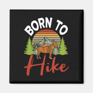Vintage Geboren Om Te Wandelen Funny Bergbeklimmen Magneet
