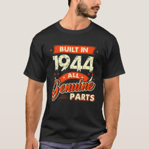 Vintage Gebouwd In 1944 Verjaardagscadeau Voor 80 T-shirt