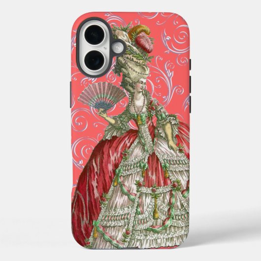 Vintage gebustled vrouw Case-Mate iPhone case (Achterkant)