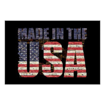 Vintage gedecoreerde USA letters en vlag