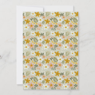 Vintage gedempte bloem botanische naadloze patroon kaart