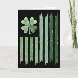 Vintage gedesoriëerd Klaver Vlag Ontwerp St Patric Kaart