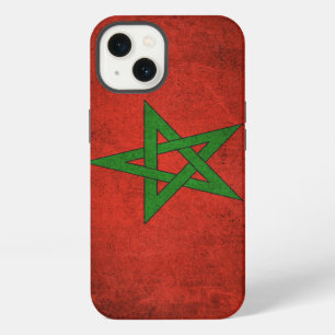Vintage gedesoriëerde vlag van Marokko iPhone 13 Hoesje