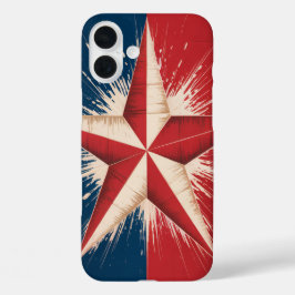 Vintage gedistresseerde ster Amerikaanse vlag tele iPhone 16 Plus Hoesje