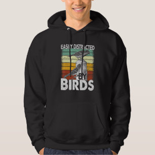 Vintage Gedroegde Licht Afgeleid Door Vogels   Bi Hoodie